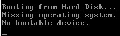 missing operating system при загрузке компьютера