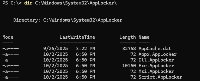 Правила AppLocker продолжают работать после отключения службы AppIDSvc