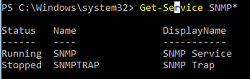 проверить состояние службы SNMP из powershell