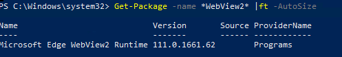 проверить что WebView2 Runtime установлена в Windows