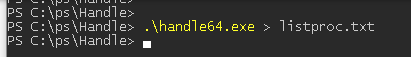 утилита Handle.exe