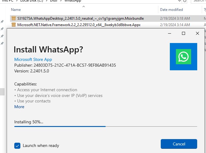 Вручную установить appx или msix приложение в Windows