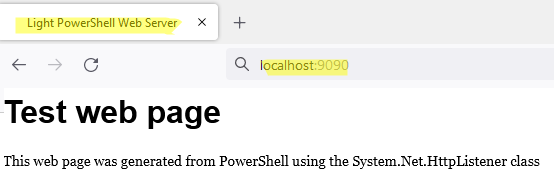 простой http веб сервер с помощью powershell