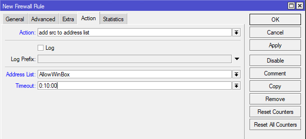 Добавление IP в AllowWinBox после Port Knocking