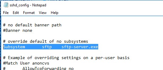 sshd_config файл конфигурации sftp_server