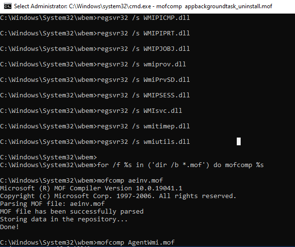 сброс и восстановление хранилища wmi в windows 10