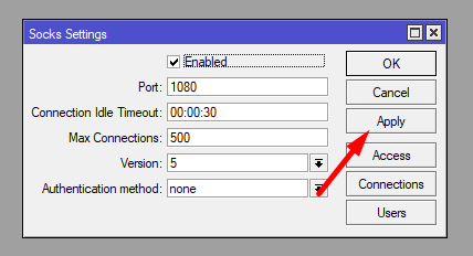 Готовая настройка SOCKS MikroTik