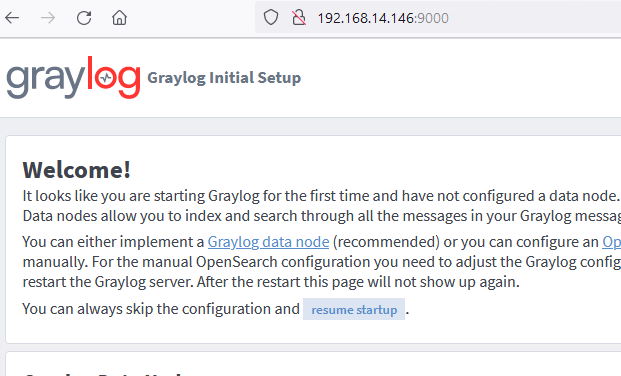 Начальная настройка Graylog
