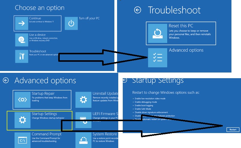 Выбрать особый режим загрузки windows