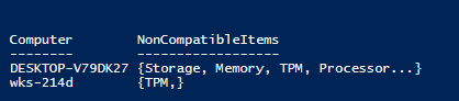 PowerShell - собрать информацию о совместимости компьютеров с Windows 11 из Active Directory
