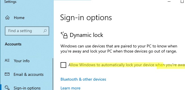 windows отключить автоблокировку экрана в windows