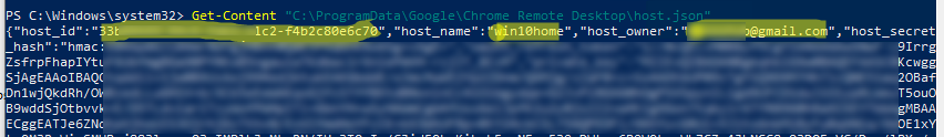 Chrome Remote Desktop\host.json конфигурационный файл