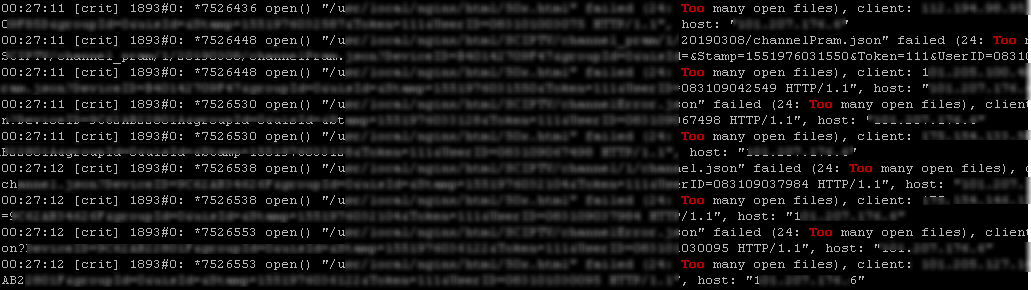ошибка too many opne files в nginx