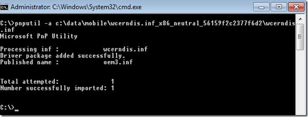 Pnputil win7