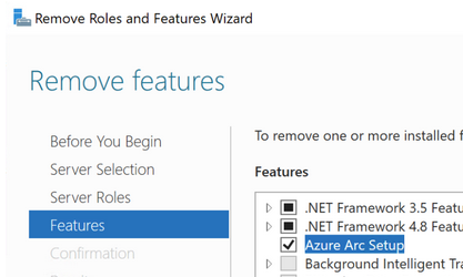 Удалить Azure Arc Setup в Windows Server 2022