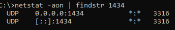 sql server upd порт 1434 netstat