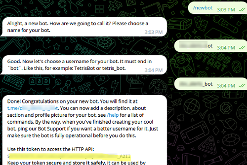 создать бота telegram