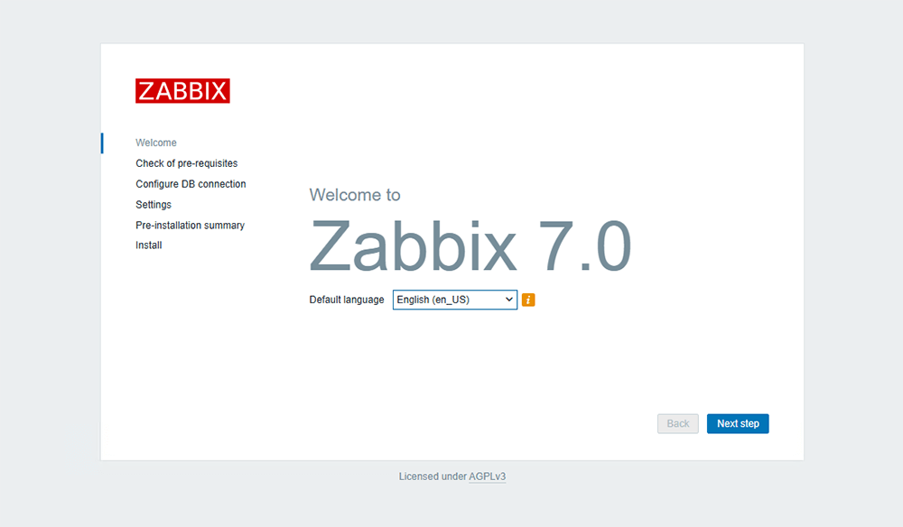 Мастер установки Zabbix 7
