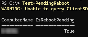 PowerShell модуль PendingReboot
