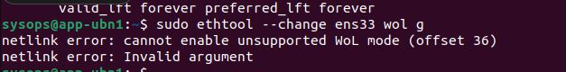 unsupported WoL mode (offset 36)