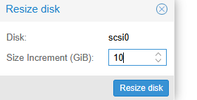 Увеличить диск на 10 Гб