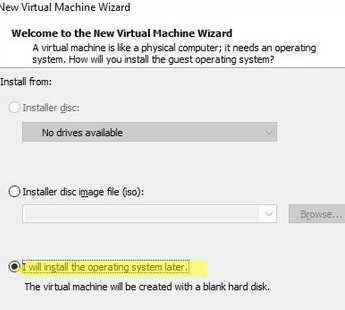 vmware worsktation: установить операционную систему Windows позднее