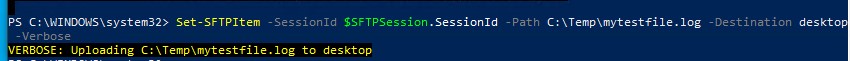 скачать файл с sftp с помощью powershell