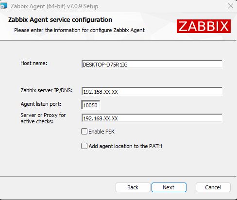 Настройка Zabbix Agent для подключения к Zabbix Server