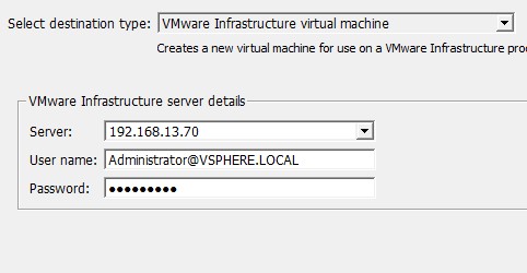 подключиться к vcenter или esxi хосту где нужно создать новую ВМ