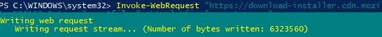 windows: скачать файл по http с помощью wget из powershell