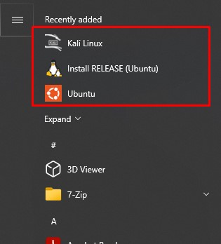 запуск wsl в windows