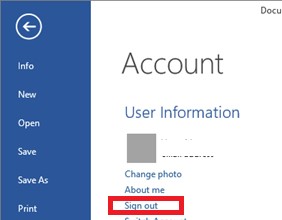 outlook выйти из аккаунта microsoft