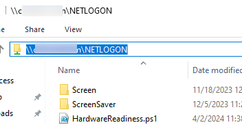 PowerShell логон скрипт в папке NETLOGON