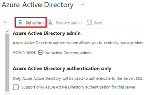 Azure SQL DB - Set admin