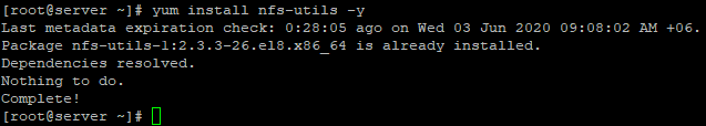 centos установка пакета nfs-util