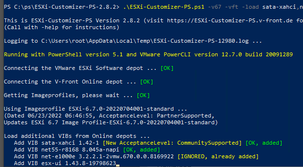 интеграция vib драйверов в iso образ esxi