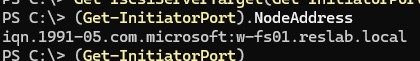 Get-InitiatorPort получить IQN