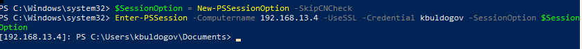 Enter-PSSession UseSSL - HTTPS подключение через PowerShell Remoting