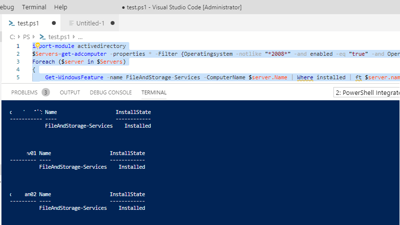 найти все Windows Server с установленными ролями в ActiveDirectory