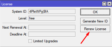 Renew License MikroTik CHR
