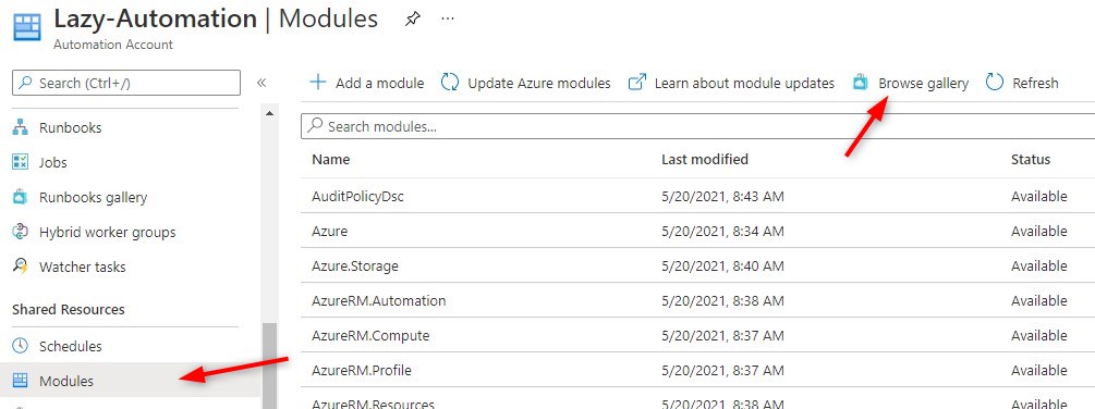 Управление пакетами PowerShell. Для новой среды проверьте Runtime Environment.