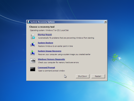 инструменты Windows RE