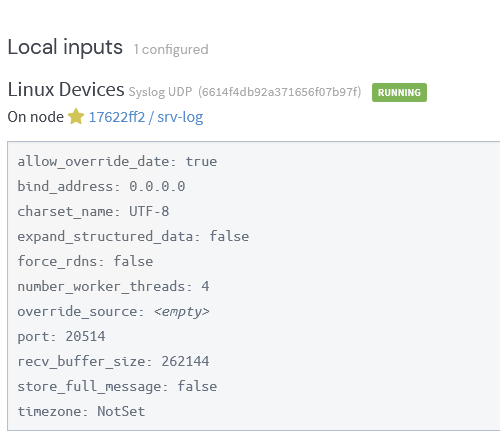 Сборщик данных (Input) в Graylog
