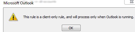 outlook это правило только для клиента