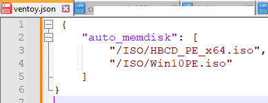 Настройка конфигурационного файла ventoy.json 