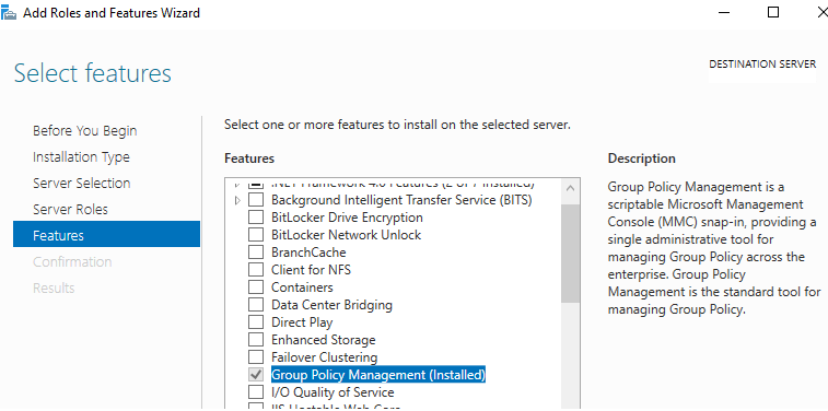 Group Policy Management в Windows Server