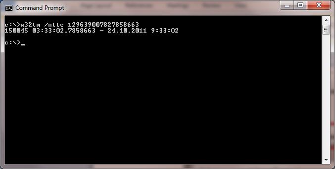 Узнаем значение Lastlogontimestamp с помощью w32tm