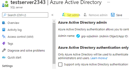 группа администраоров базы данных в Azure SQL