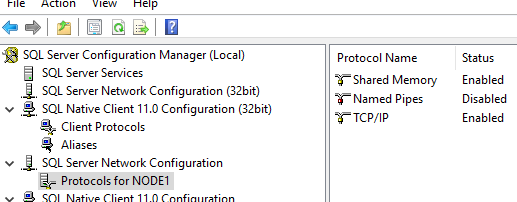 SQL Server Network Configuration