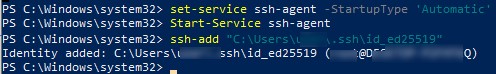 добавить ключ в ssh агент windows
